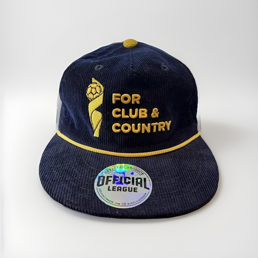 NWT Utah Royals FC Blue Corduroy Hat "For Club‎ And Country" Official League Cap